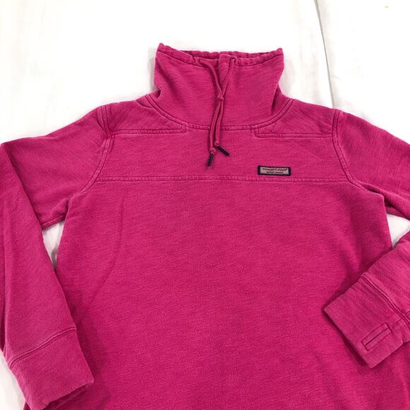 Vineyard Vines Pink Slub Funnel Neck Shep Shirt Pullover - Picture 5 of 10